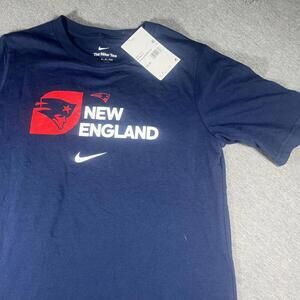NWT Nike New England Patriots Youth Large “Go Pats Navy Blue The Nike Tee Shirt